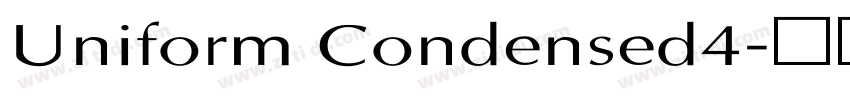 Uniform Condensed4字体转换
